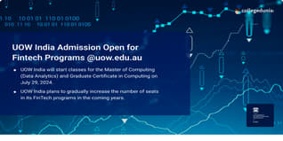 UOW India GIFT City Campus Admission 2024 Open for Fintech Programs @uow.edu.au; Get Direct Link Here